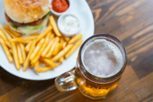 fries and beer cock n bull